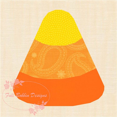 Candy Corn Halloween  Quilt Block  FPP Pattern