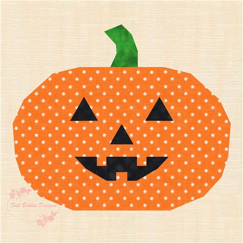 Pumpkin Patch Halloween  Quilt Block  FPP Pattern