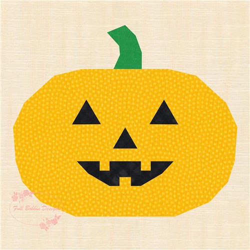 Pumpkin Patch Halloween  Quilt Block  FPP Pattern