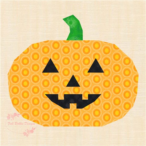 Pumpkin Patch Halloween  Quilt Block  FPP Pattern