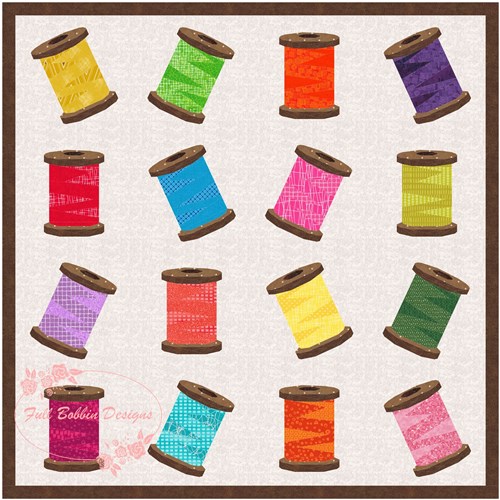 Spools of Thread Sewing Notions  Quilt Block  FPP Pattern