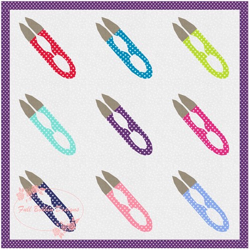 Thread Snips Sewing Notions  Quilt Block  FPP Pattern