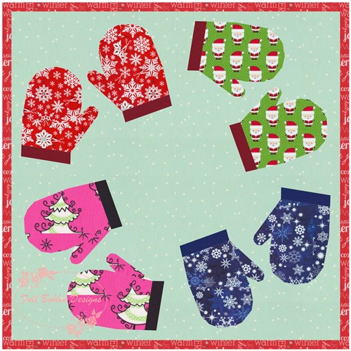 Mittens  Quilt Block  FPP Pattern