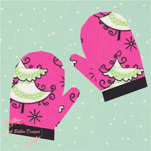 Mittens  Quilt Block  FPP Pattern