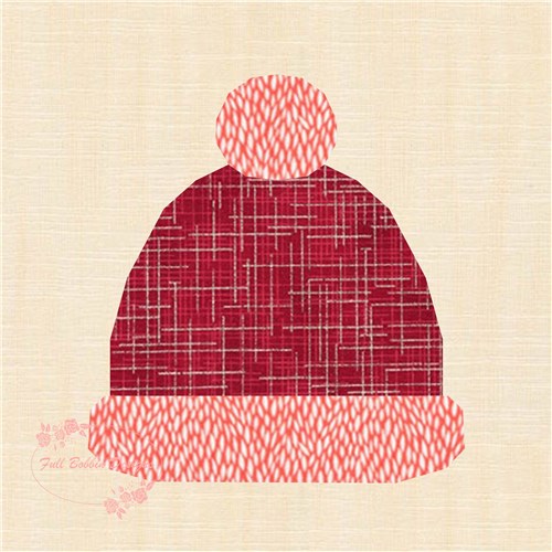Bobble Hat Quilt Block  FPP Pattern