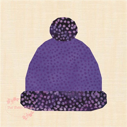 Bobble Hat Quilt Block  FPP Pattern