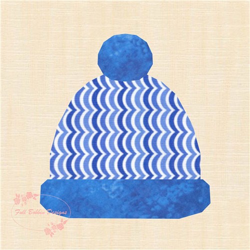 Bobble Hat Quilt Block  FPP Pattern