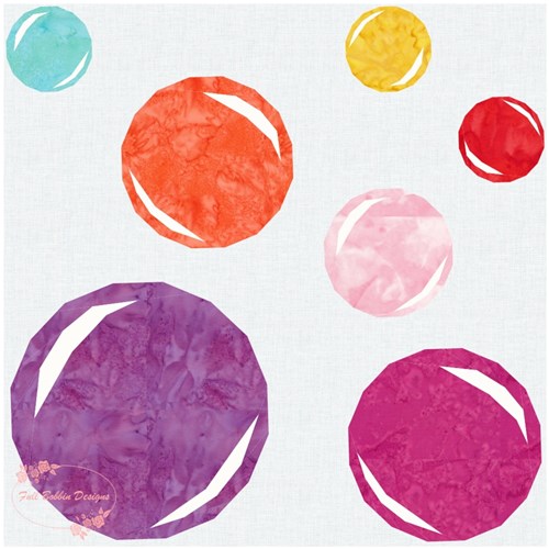 Forever Blowing Bubbles  Quilt Block  FPP Pattern