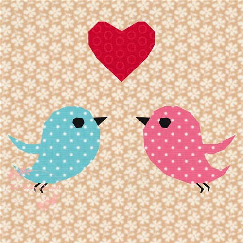 Love Birds  Quilt Block  FPP Pattern