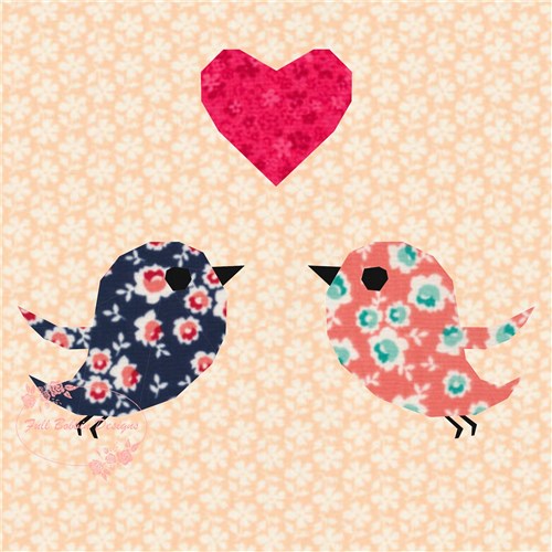 Love Birds  Quilt Block  FPP Pattern