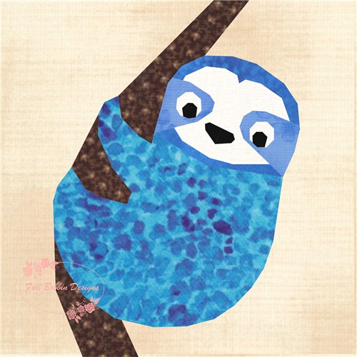 Sloth  Quilt Block  FPP Pattern