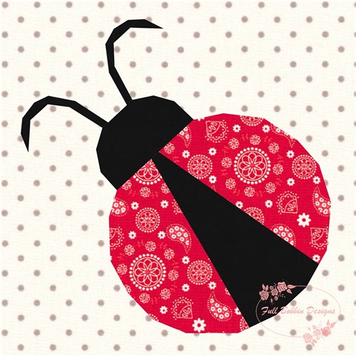 Lady Bug  Quilt Block  FPP Pattern