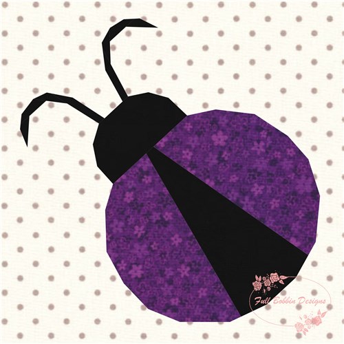 Lady Bug  Quilt Block  FPP Pattern