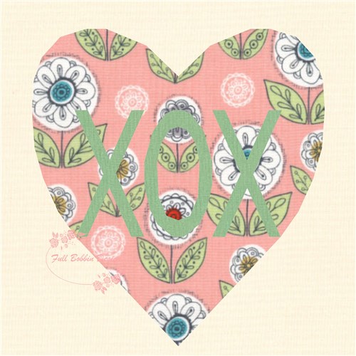 XOX Love Heart  Quilt Block  FPP Pattern