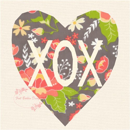 XOX Love Heart  Quilt Block  FPP Pattern