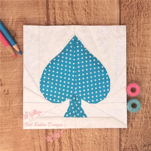 The Gambler Playing Cards  Quilt Block  FPP Pattern