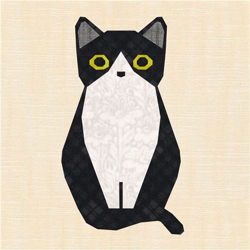 Cat! Quilt Block  FPP Pattern