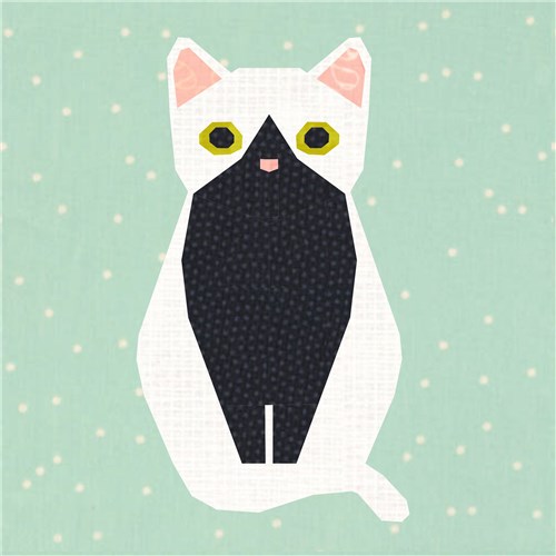 Cat! Quilt Block  FPP Pattern