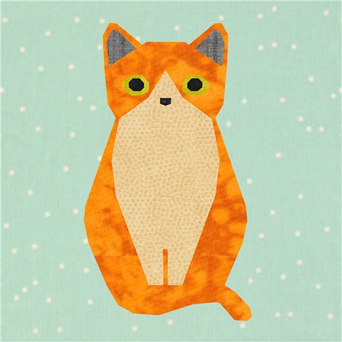 Cat! Quilt Block  FPP Pattern