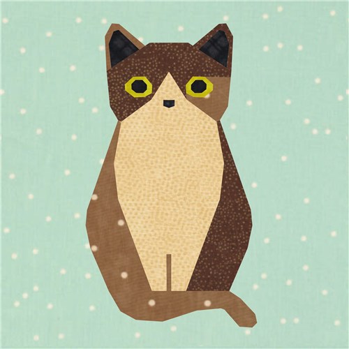 Cat! Quilt Block  FPP Pattern