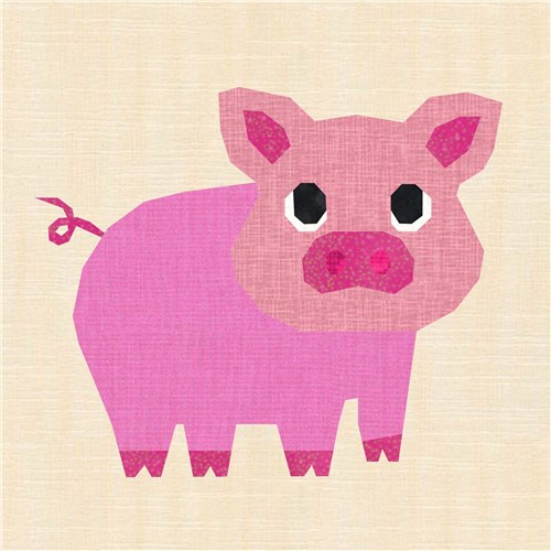 This Little Piggy Quilt Block  FPP Pattern