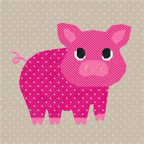 This Little Piggy Quilt Block  FPP Pattern