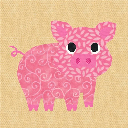 This Little Piggy Quilt Block  FPP Pattern