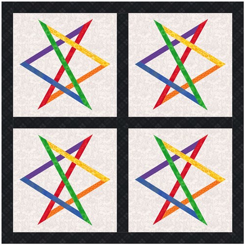Wonky Star  Quilt Block  FPP Pattern