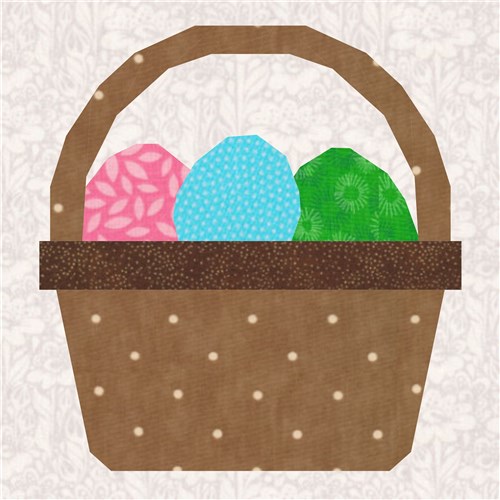 Easter Basket Egg Hunt  Quilt Block  FPP Pattern