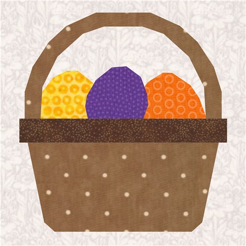 Easter Basket Egg Hunt  Quilt Block  FPP Pattern