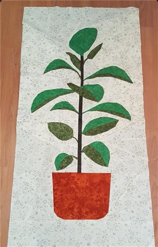 Ficus Rubber Plant  Quilt Block  FPP Pattern