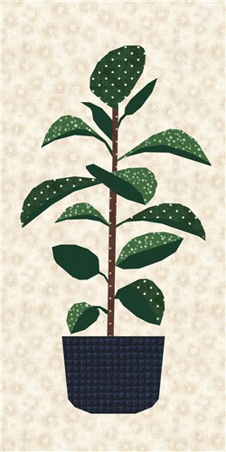 Ficus Rubber Plant  Quilt Block  FPP Pattern