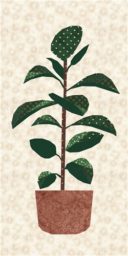 Ficus Rubber Plant  Quilt Block  FPP Pattern