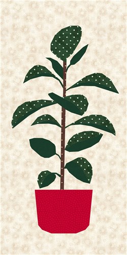 Ficus Rubber Plant  Quilt Block  FPP Pattern