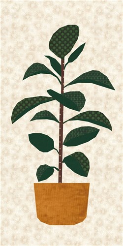 Ficus Rubber Plant  Quilt Block  FPP Pattern