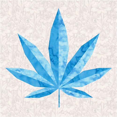 Pot Leaf Marijuana  Quilt Block  FPP Pattern