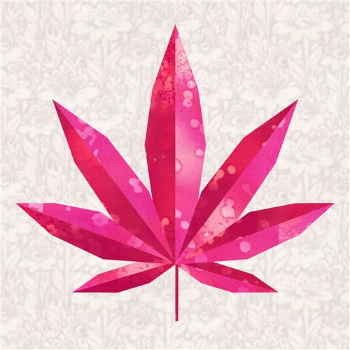 Pot Leaf Marijuana  Quilt Block  FPP Pattern