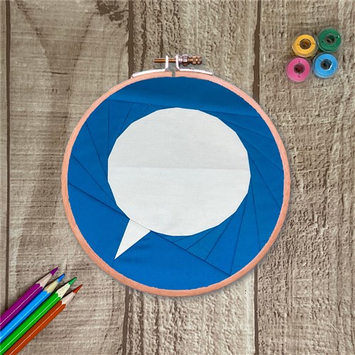 Speech Bubbles  Quilt Block  FPP Pattern