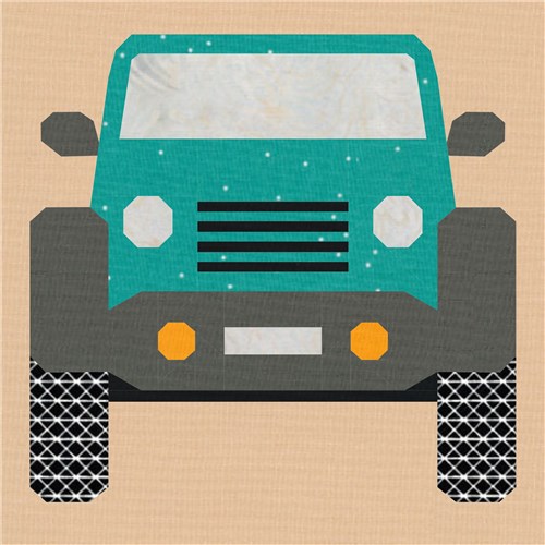 x Off-Road  Quilt Block  FPP Pattern