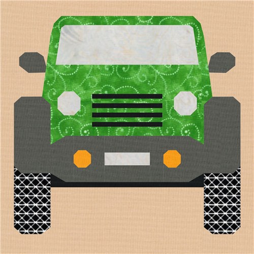 x Off-Road  Quilt Block  FPP Pattern