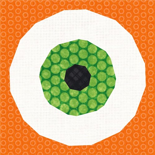 Googly Eyes Halloween  Quilt Block  FPP Pattern  Versions