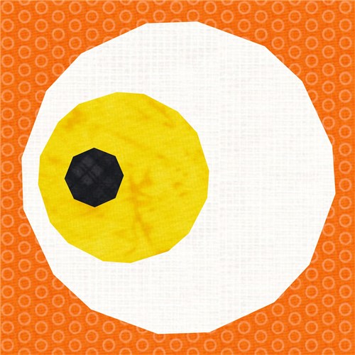 Googly Eyes Halloween  Quilt Block  FPP Pattern  Versions