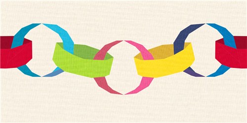 Paper Chain  Quilt Block  FPP Pattern