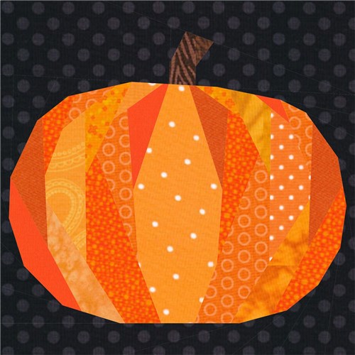 Pumpkin Halloween  Quilt Block  FPP Pattern