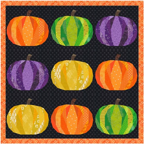Pumpkin Halloween  Quilt Block  FPP Pattern