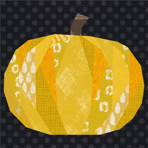 Pumpkin Halloween  Quilt Block  FPP Pattern