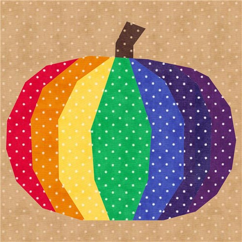 Pumpkin Halloween  Quilt Block  FPP Pattern