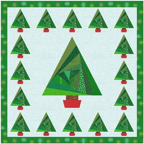 Christmas Tree  Quilt Block  FPP Pattern