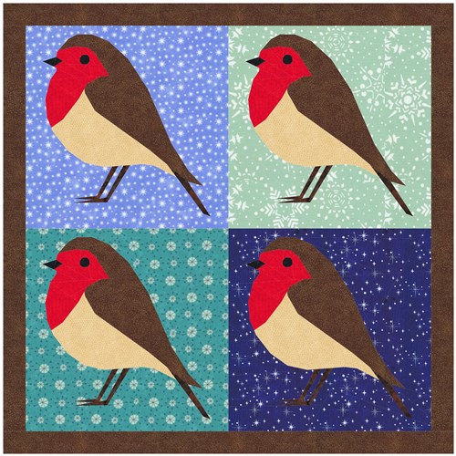 Robin Redbreast  Quilt Block  FPP Pattern