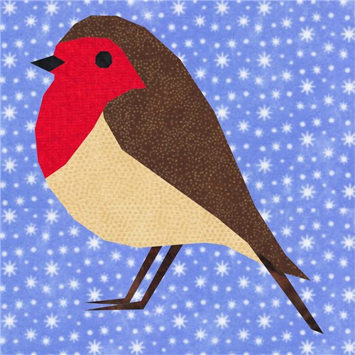 Robin Redbreast  Quilt Block  FPP Pattern